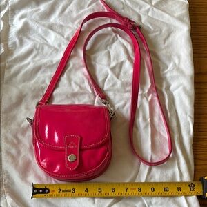 Pink Leather Crossbody Bag